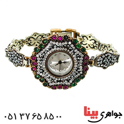 ساعت نقره زنانه درشت عثمانی مدل آیگل _کد:9789
