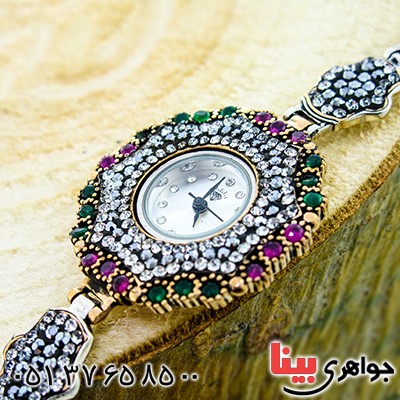 ساعت نقره زنانه درشت عثمانی مدل آیگل _کد:9789