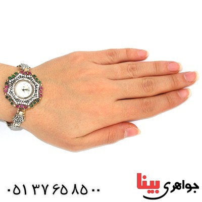 ساعت نقره زنانه درشت عثمانی مدل آیگل _کد:9789