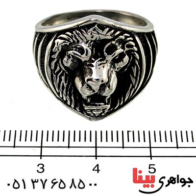 انگشتر نقره مردانه درشت شیرنشان _کد:9790