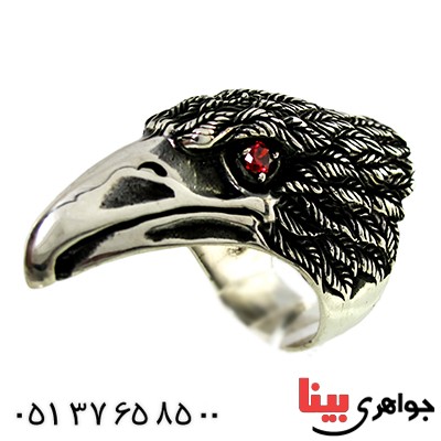 انگشتر نقره مردانه درشت عقاب نشان با ابهت _کد:9792