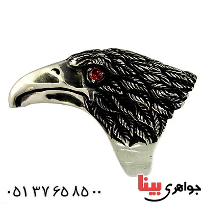 انگشتر نقره مردانه درشت عقاب نشان با ابهت _کد:9792