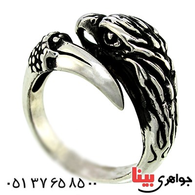انگشتر نقره مردانه عقاب نشان _کد:9800