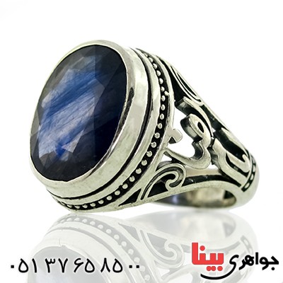 انگشتر یاقوت کبود درشت مردانه امام رضا _کد:9803