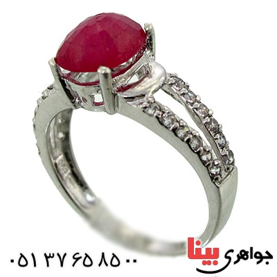انگشتر یاقوت سرخ زنانه رادیوم لوکس مدل ویستا _کد:9809