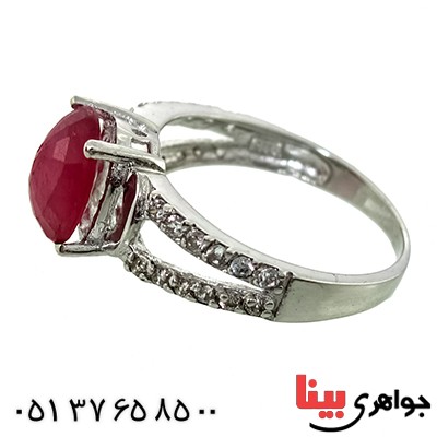 انگشتر یاقوت سرخ زنانه رادیوم لوکس مدل ویستا _کد:9809