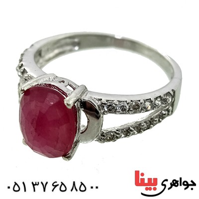 انگشتر یاقوت سرخ زنانه رادیوم لوکس مدل ویستا _کد:9809