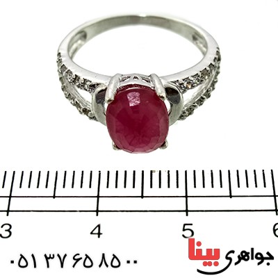 انگشتر یاقوت سرخ زنانه رادیوم لوکس مدل ویستا _کد:9809