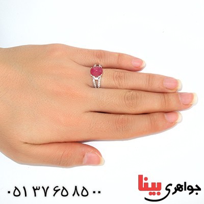 انگشتر یاقوت سرخ زنانه رادیوم لوکس مدل ویستا _کد:9809
