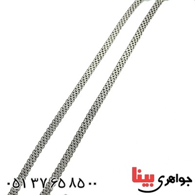 زنجیر نقره ایتالیایی مدل مشبک 50 سانتی _کد:9813