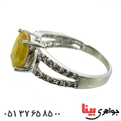 انگشتر یاقوت زرد زنانه رادیوم لوکس مدل آشا _کد:9816