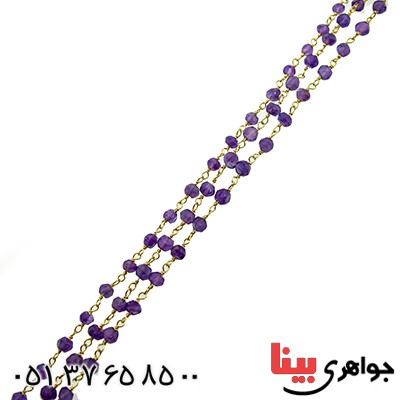 دستبند آمتیست زنانه مدل پارمیدا _کد:9817