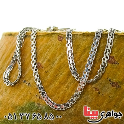 زنجیر نقره زنانه ایتالیایی مدل حلقه ای 45 سانتی _کد:9819