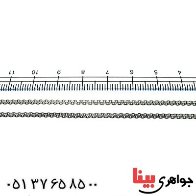 زنجیر نقره زنانه ایتالیایی مدل حلقه ای 45 سانتی _کد:9819