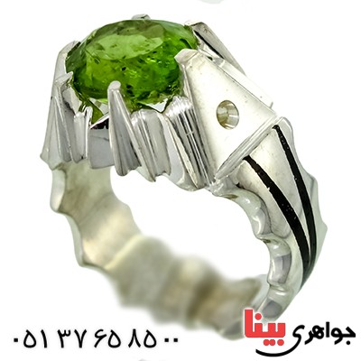 انگشتر زبرجد مرغوب مردانه کلاسیک شکیل _کد:1382