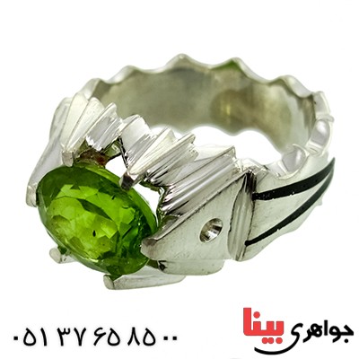 انگشتر زبرجد مرغوب مردانه کلاسیک شکیل _کد:1382