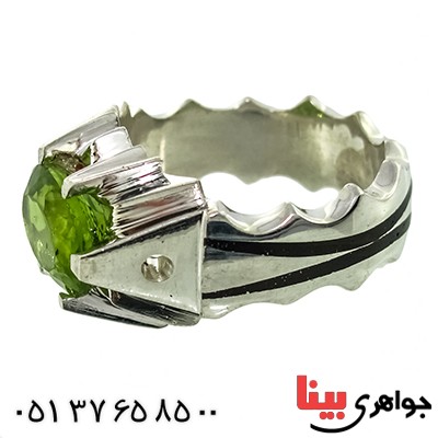 انگشتر زبرجد مرغوب مردانه کلاسیک شکیل _کد:1382