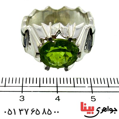 انگشتر زبرجد مرغوب مردانه کلاسیک شکیل _کد:1382