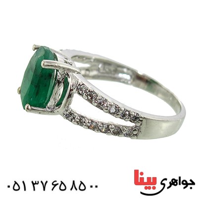انگشتر زمرد زنانه رادیوم لوکس مدل سونیا _کد:9821