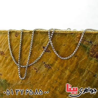 زنجیر نقره ایتالیایی ونیزی 50 سانتی _کد:9823