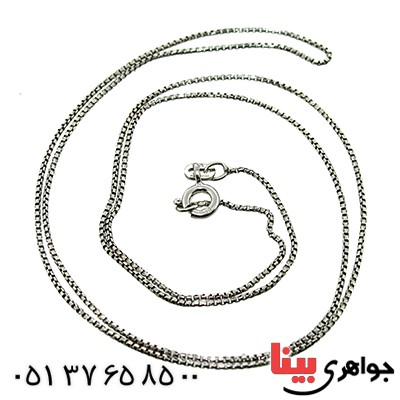 زنجیر نقره ایتالیایی ونیزی 50 سانتی _کد:9823
