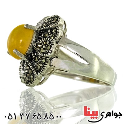 انگشتر اوپال خوشرنگ زنانه رادیوم لوکس مارکازیتی _کد:9825