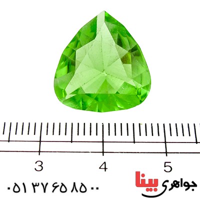 نگین انگشتر زبرجد خوشرنگ و خوش تراش _کد:9827