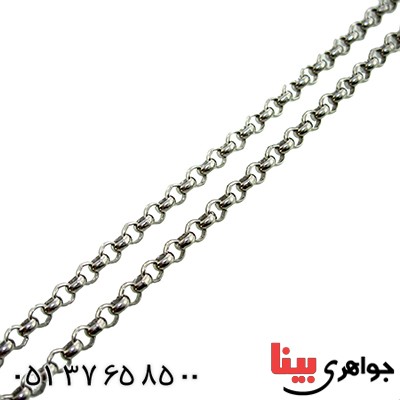 زنجیر نقره زنانه ایتالیایی درشت و چشمگیر 40 سانتی _کد:9828