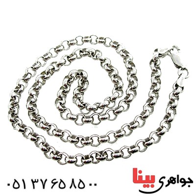 زنجیر نقره زنانه ایتالیایی درشت و چشمگیر 40 سانتی _کد:9828