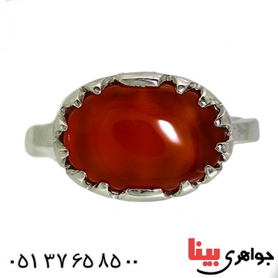 انگشتر عقیق یمنی عالی مردانه رادیوم لوکس تمام چنگ مدل مهرگان _کد:9832