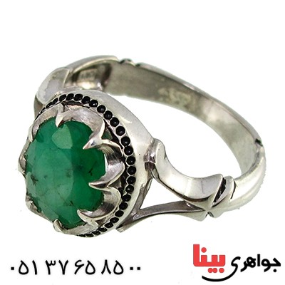 انگشتر زمرد آفریقایی مردانه رادیوم لوکس _کد:9835