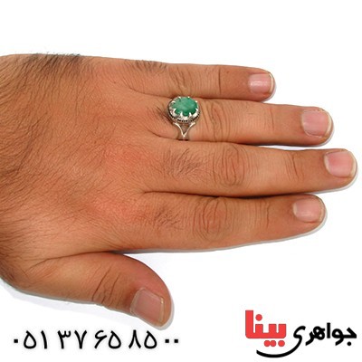 انگشتر زمرد آفریقایی مردانه رادیوم لوکس _کد:9835