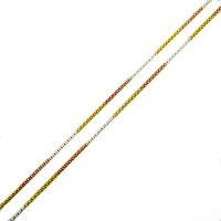 زنجیر نقره زنانه ایتالیایی سه رنگ 40 سانتی 