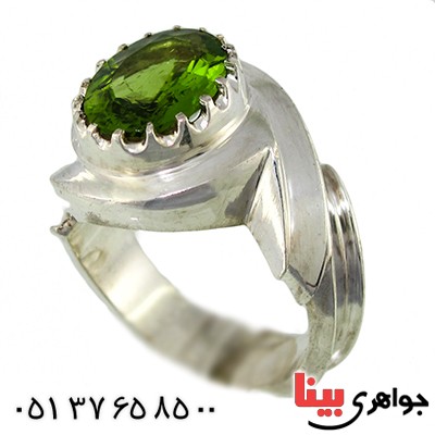 انگشتر زبرجد تک درجه یک مردانه درشت فاخر و نفیس _کد:1395