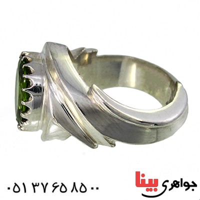 انگشتر زبرجد تک درجه یک مردانه درشت فاخر و نفیس _کد:1395