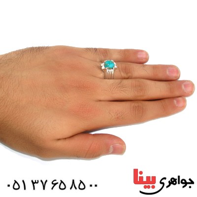 انگشتر فیروزه نیشابوری رادیوم لوکس کلاسیک _کد:9863