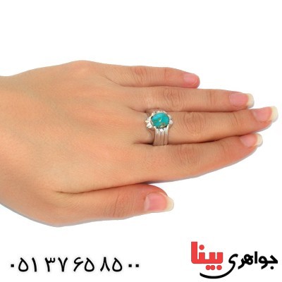 انگشتر فیروزه نیشابوری رادیوم لوکس کلاسیک _کد:9863