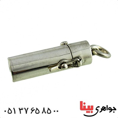 گردنبند نقره جا حرزی یا جاساز مخفی درشت _کد:9865