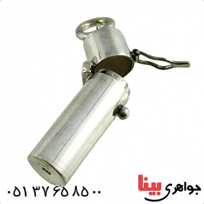 گردنبند نقره جا حرزی یا جاساز مخفی درشت _کد:9865