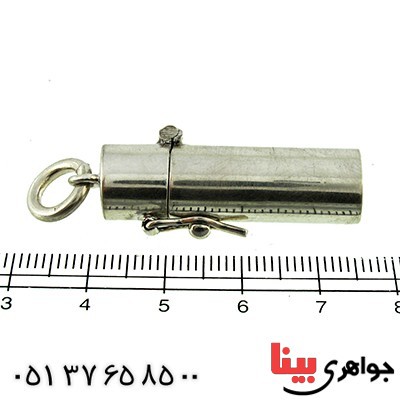 گردنبند نقره جا حرزی یا جاساز مخفی درشت _کد:9865