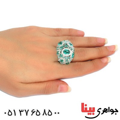 انگشتر نگین کریستالی زنانه سلطنتی خاص مدل ملکه _کد:1402