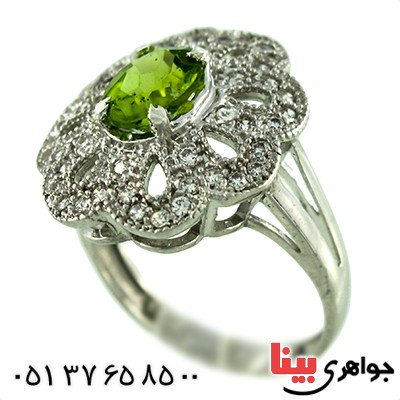 انگشتر زبرجد زنانه مدل گلسا _کد:9879