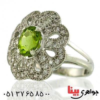 انگشتر زبرجد زنانه مدل گلسا _کد:9879