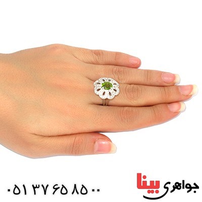 انگشتر زبرجد زنانه مدل گلسا _کد:9879