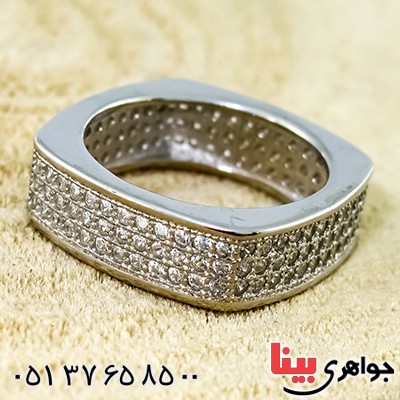 انگشتر نقره زنانه سوارسکی برلیانی _کد:9885
