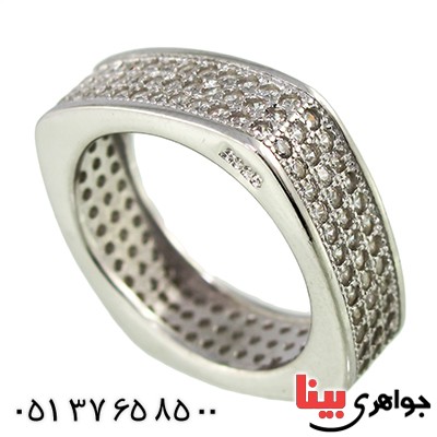 انگشتر نقره زنانه سوارسکی برلیانی _کد:9885
