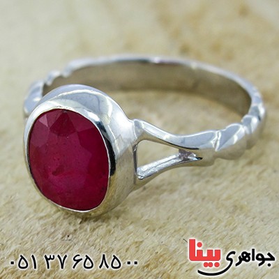 انگشتر یاقوت سرخ شفاف رادیوم لوکس _کد:9894