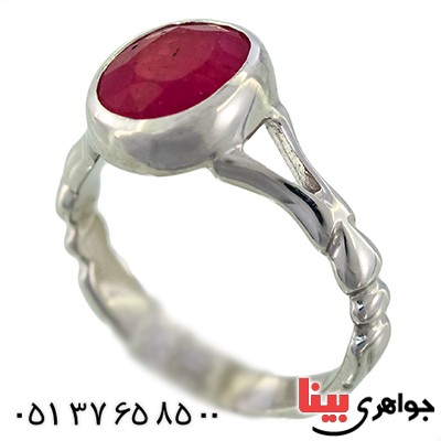 انگشتر یاقوت سرخ شفاف رادیوم لوکس _کد:9894