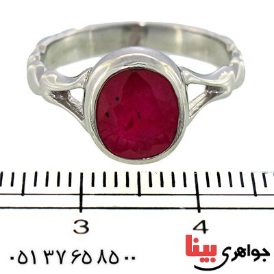 انگشتر یاقوت سرخ شفاف رادیوم لوکس _کد:9894