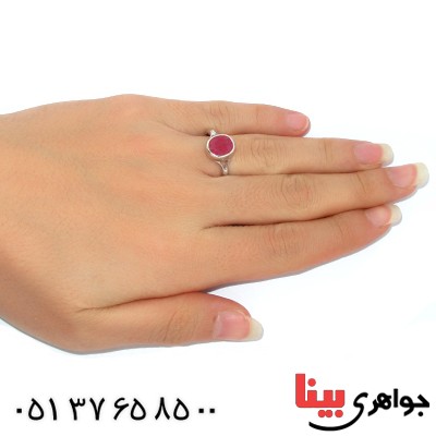 انگشتر یاقوت سرخ شفاف رادیوم لوکس _کد:9894